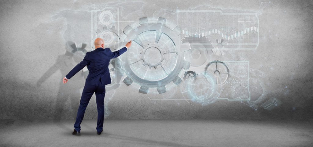 Thriving in the Evolution: 10 Potent Strategies for Staying Relevant in Fast-Changing Industries 1 man holding technology interface 3d rendering